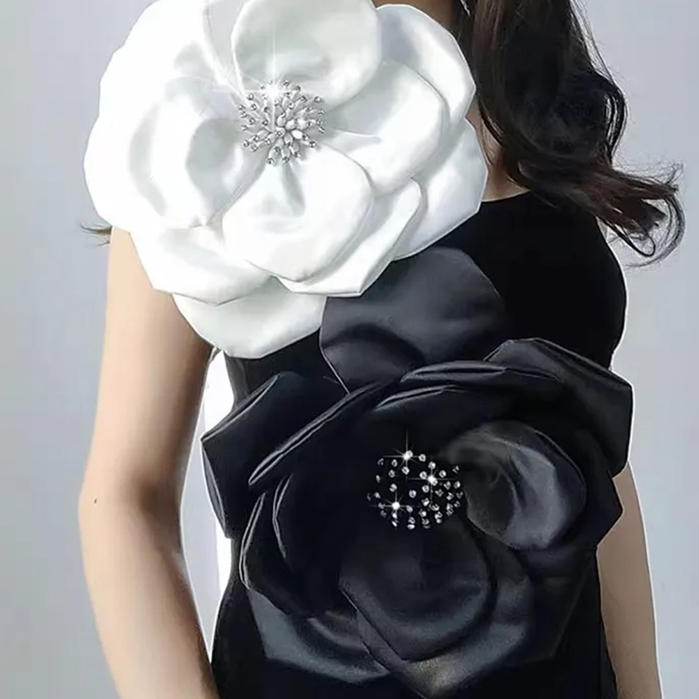 Applique Patch Flower - ใหม่แผ่นปะลูกไม้ลายดอกไม้ขนาดใหญ่3D 29ซม. สำหรับชุดแต่งงานแบบเย็บติด