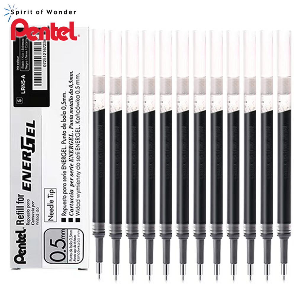 Pentel Pen Energel - LRN5เติมปากกาหมึกเจลเพนเทลจากญี่ปุ่น/LRN4 0.5/หัวเข็ม0.4มม. เหมาะสำหรับ BLN105/75ชิ้นเครื่องเขียนในโรงเรียนที่แห้งเร็ว