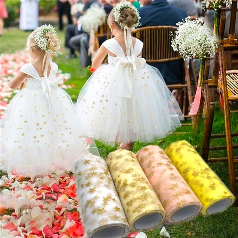 Organza Ribbon Spool - 6 นิ้ว 10Y Tule ม้วน Organza