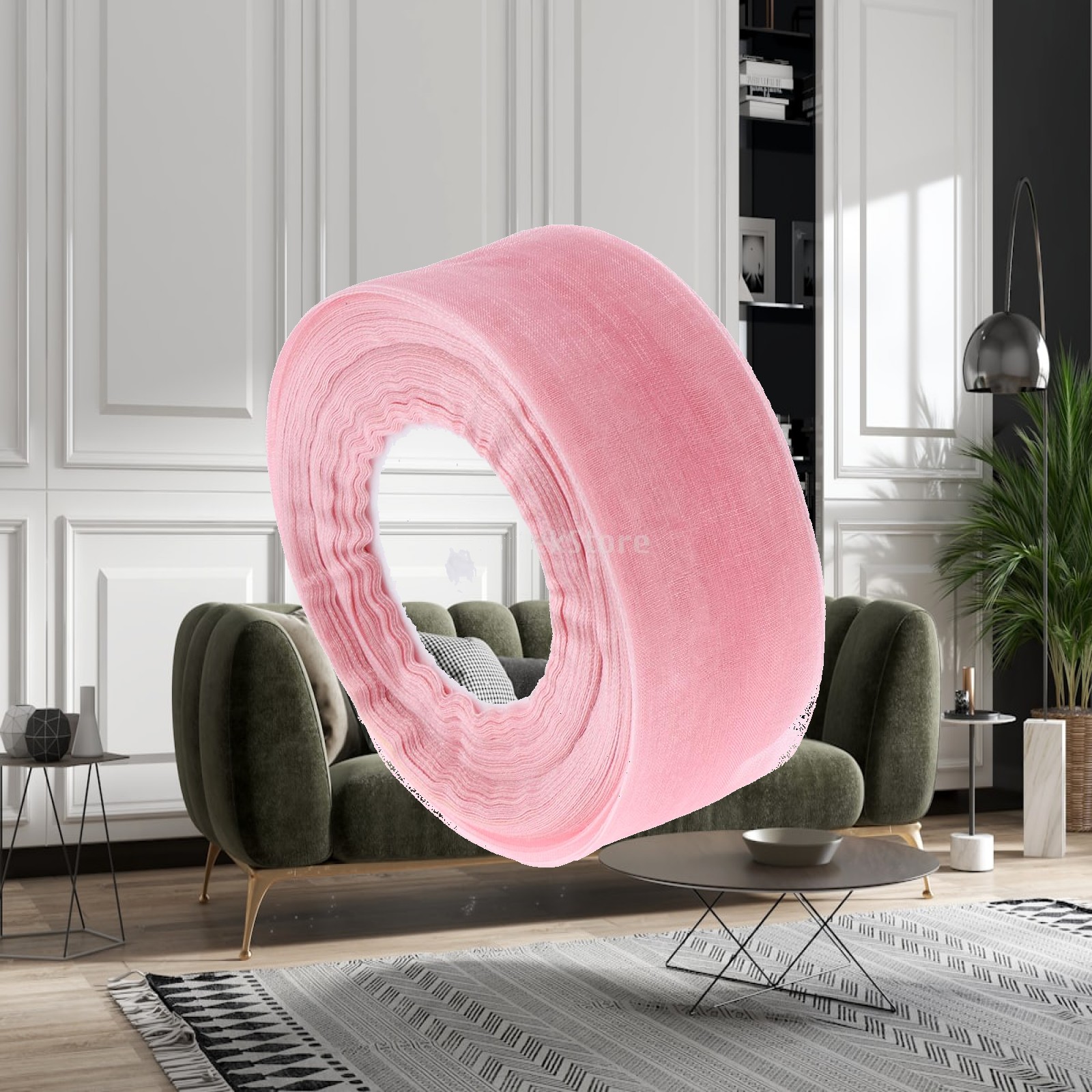 Organza Ribbon Spool - ริบบิ้นออร์แกนซ่าเนื้อบาง โบว์ผ้าซาตินขนาดใหญ่ ริบบิ้นแบบม้วน สำหรับงานแพ็คกิ้ง งานฝีมือ DIY