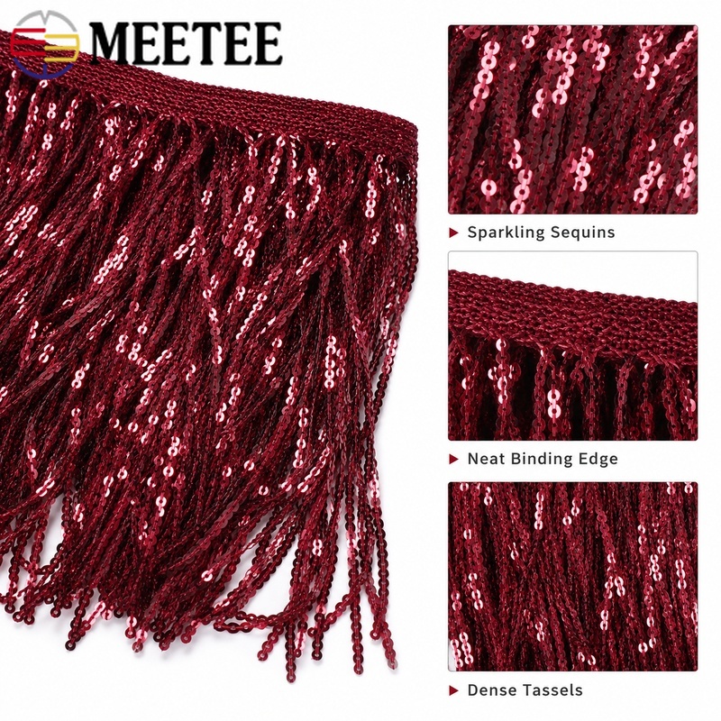 ริบบิ้นลูกไม้โพลีเอสเตอร์แบบมี - Fringe Ribbon Sewing บทวิจารณ์และราคา