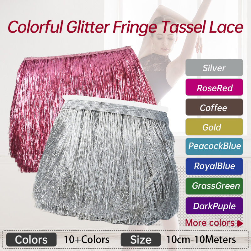 5/10 เมตร 10/15/20 ซม.เลื่อมพู - Fringe Ribbon Sewing บทวิจารณ์และราคา