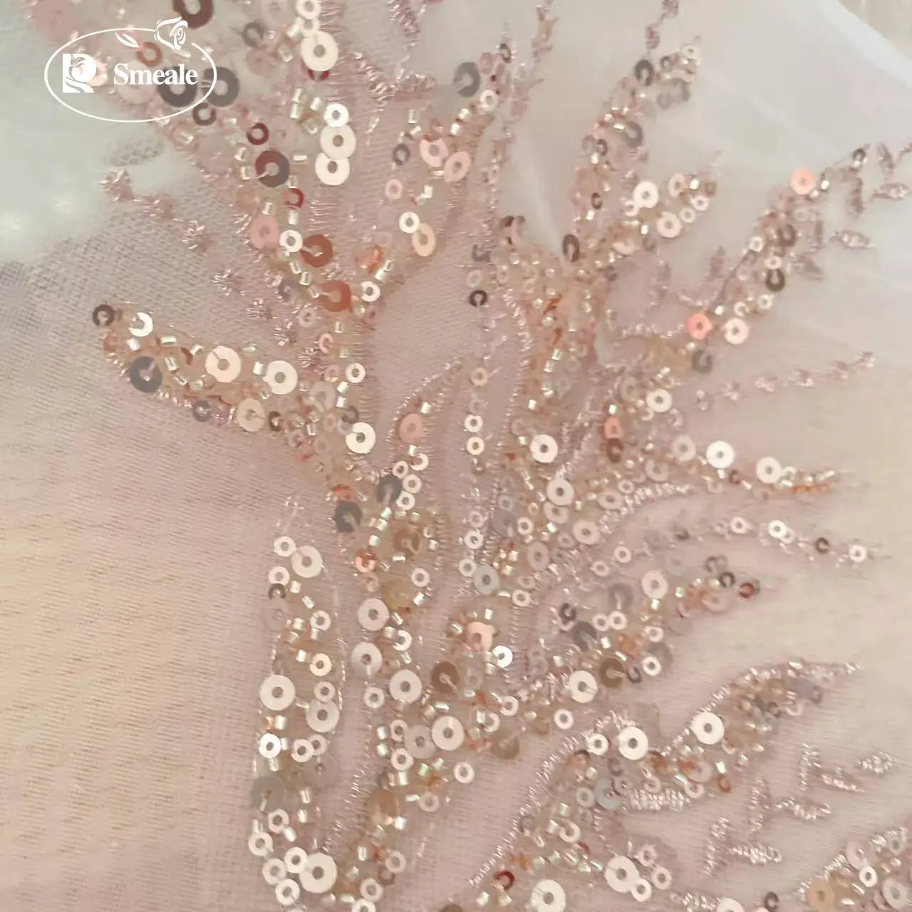 ลูกไม้ปักลายดอกไม้สีโรสโกลด์ปร - Applique Patch Flower บทวิจารณ์และราคา