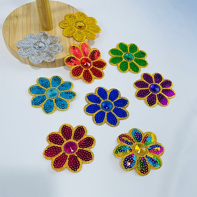แพทช์ปักลายดอกไม้ประดับเลื่อมแ - Applique Patch Flower บทวิจารณ์และราคา