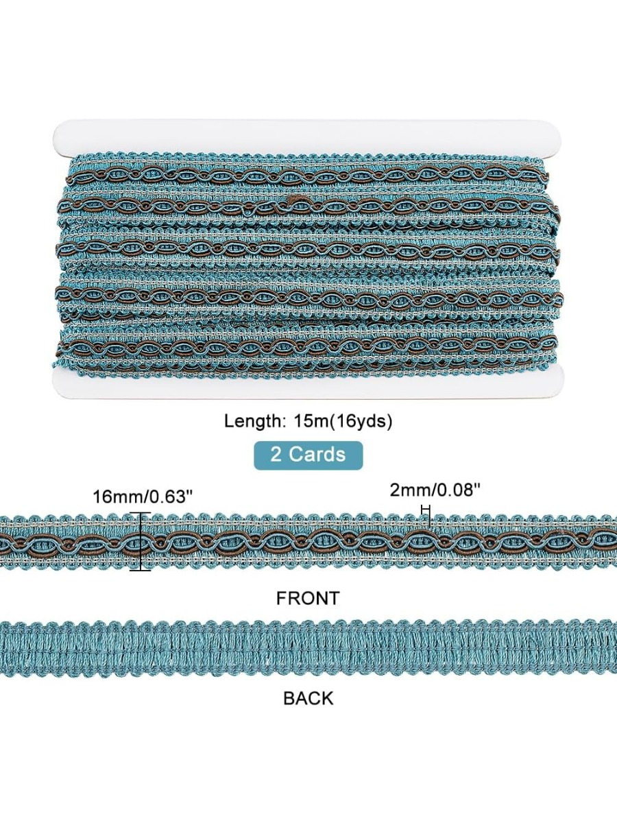 32 หลาสีฟ้า Braid Tirm สําหรับ - Fringe Ribbon Sewing บทวิจารณ์และราคา