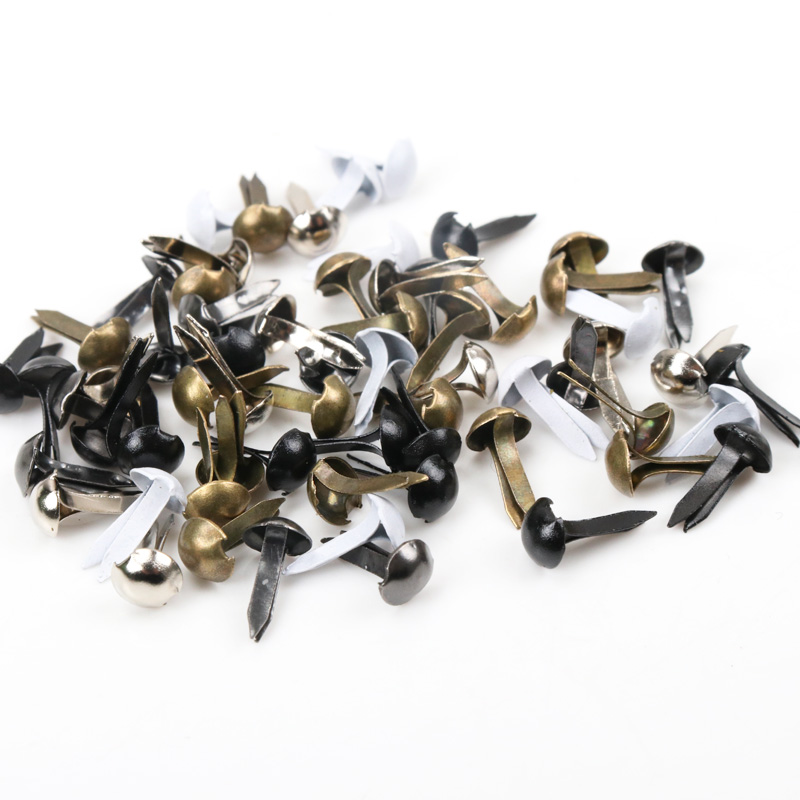 100 ชิ้นผสมรอบโลหะ Brad Studs  - Embellishments For Scrapbooking บทวิจารณ์และราคา