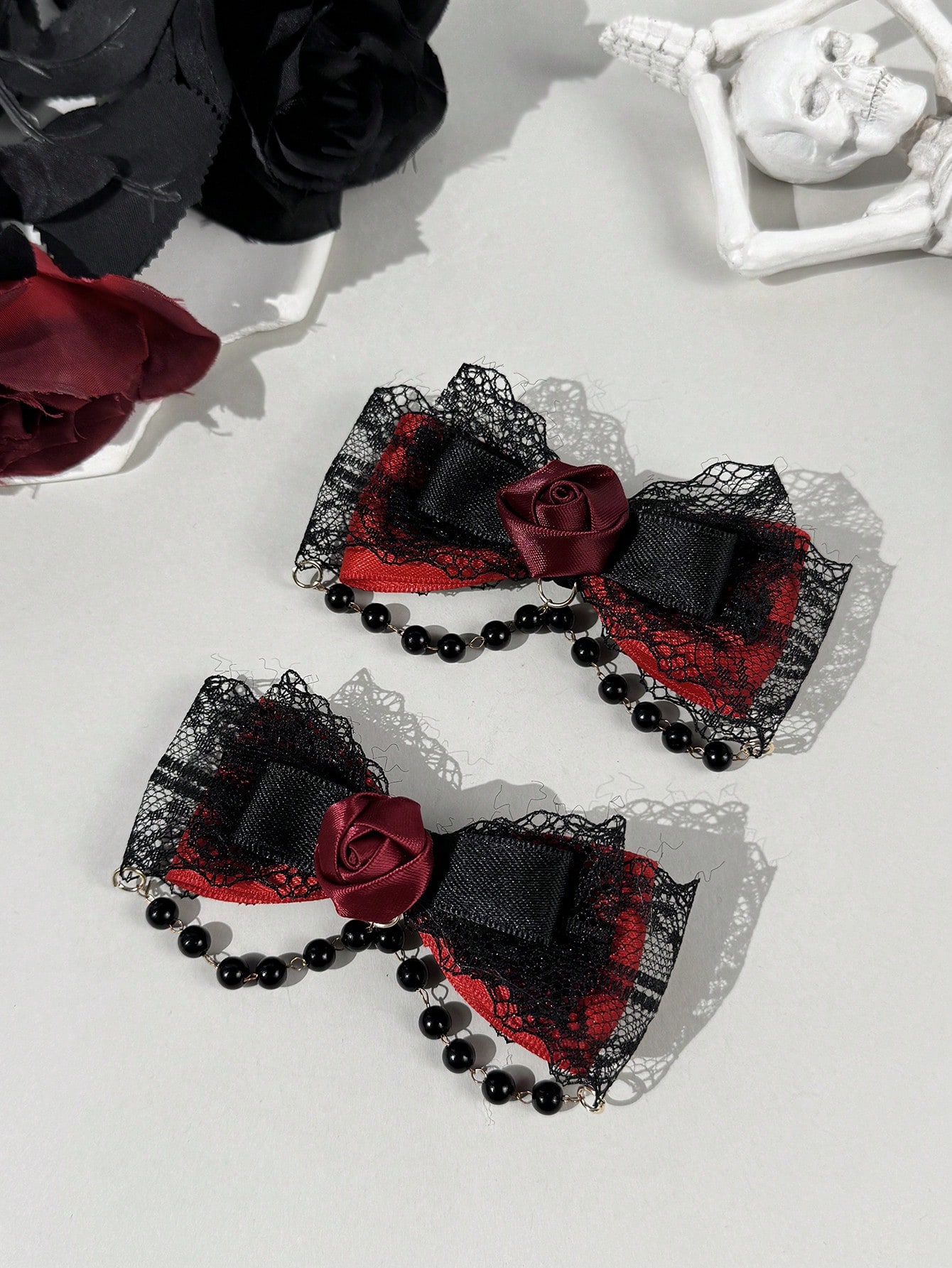 กิ๊บติดผมผู้หญิงแบบโบว์ประดับร - Lace Ribbon Trim บทวิจารณ์และราคา