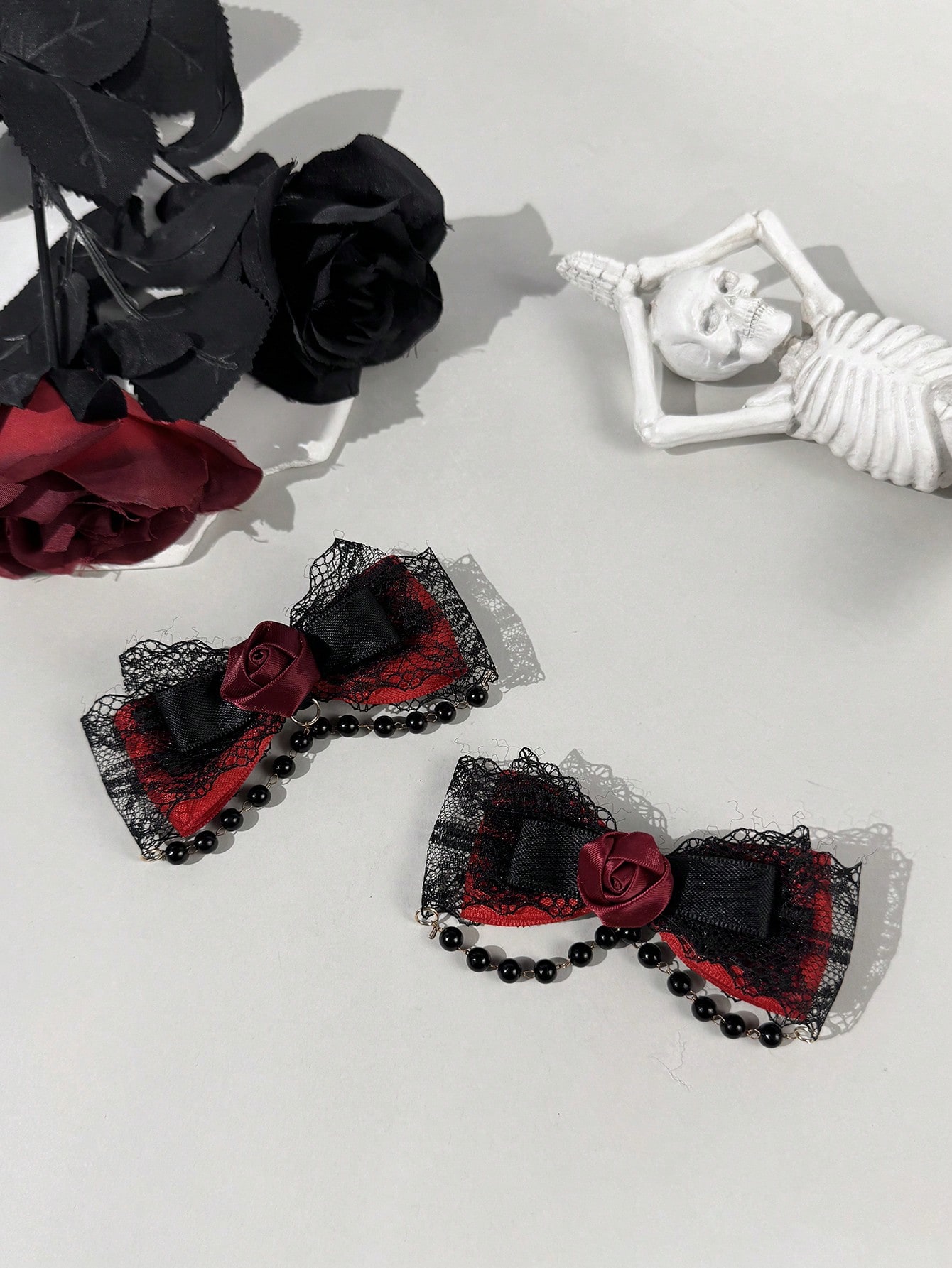 กิ๊บติดผมผู้หญิงแบบโบว์ประดับร - Lace Ribbon Trim บทวิจารณ์และราคา