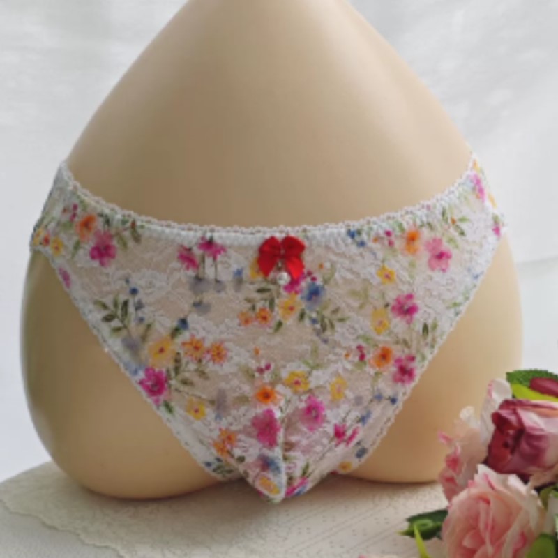 กางเกงในลูกไม้ผู้ชายแบบซีทรู เ - Embroidery Embellishments บทวิจารณ์และราคา