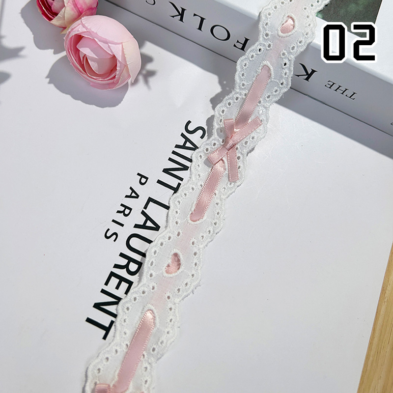 1 YARD โบว์จีบลูกไม้ Lolita DI - Lace Ribbon Trim บทวิจารณ์และราคา