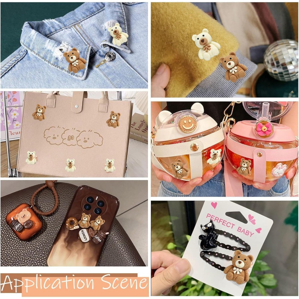 10-100pcs การ์ตูน Beige กาแฟหม - Embellishments For Scrapbooking บทวิจารณ์และราคา