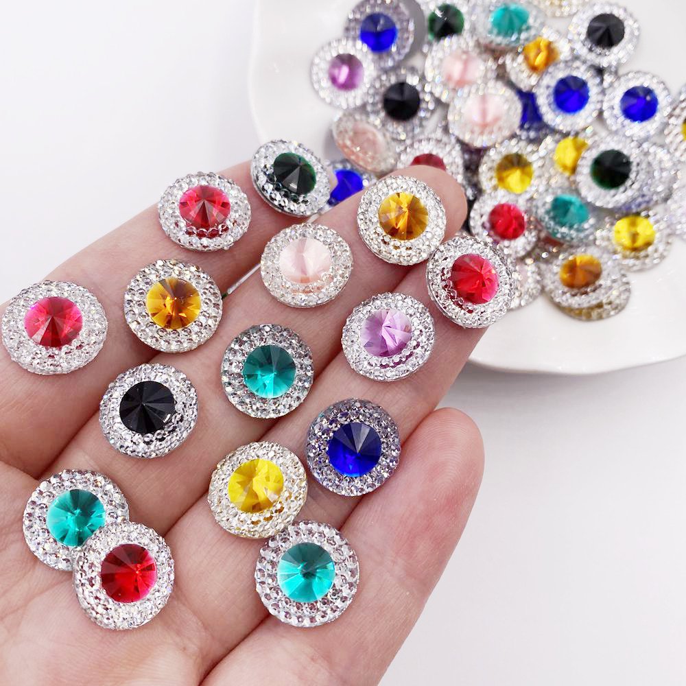 เรซิ่น 10/12/16 มม.สีนูนคริสตั - Embellishment Glue Craft บทวิจารณ์และราคา