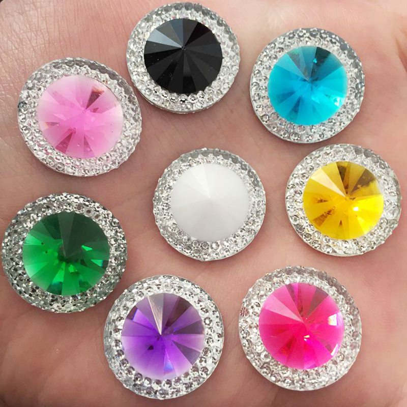 เรซิ่น 10/12/16 มม.สีนูนคริสตั - Embellishment Glue Craft บทวิจารณ์และราคา