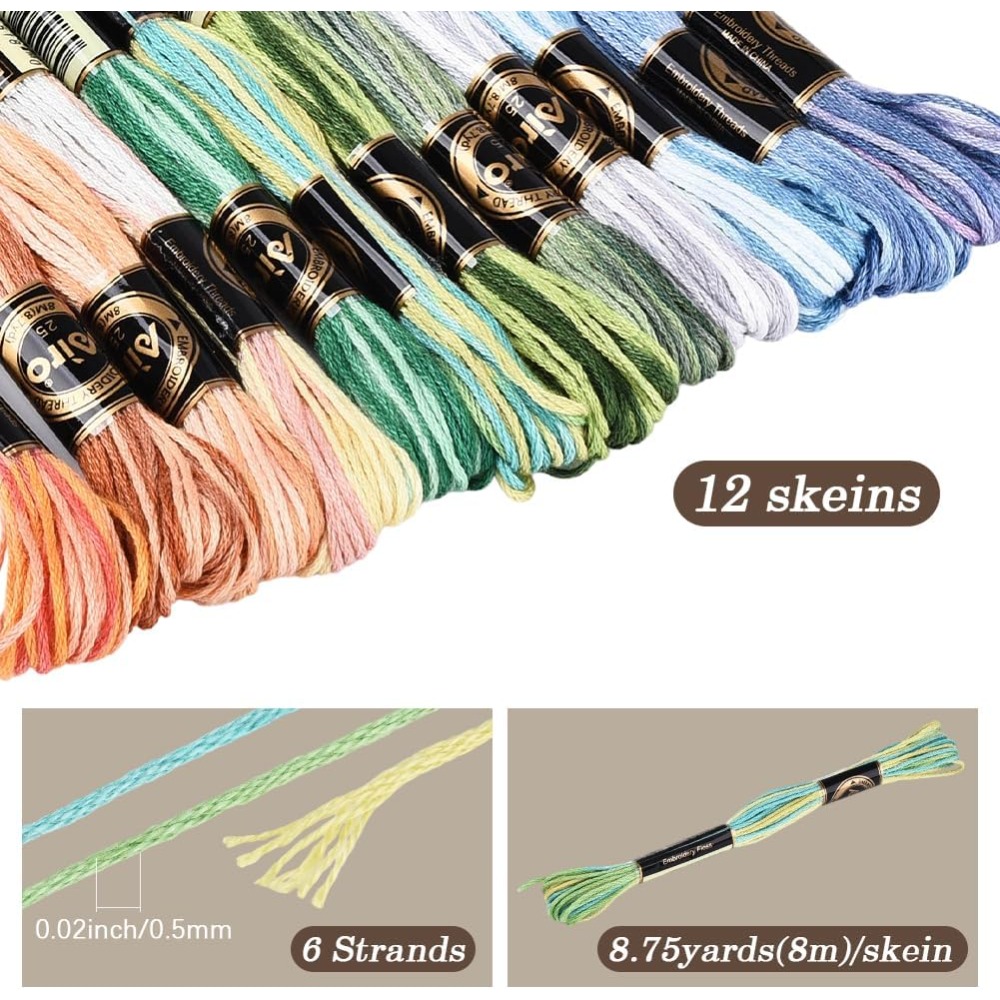 ไหมปักครอสติช 12 ม้วน 105 หลา  - Embroidery Embellishments บทวิจารณ์และราคา