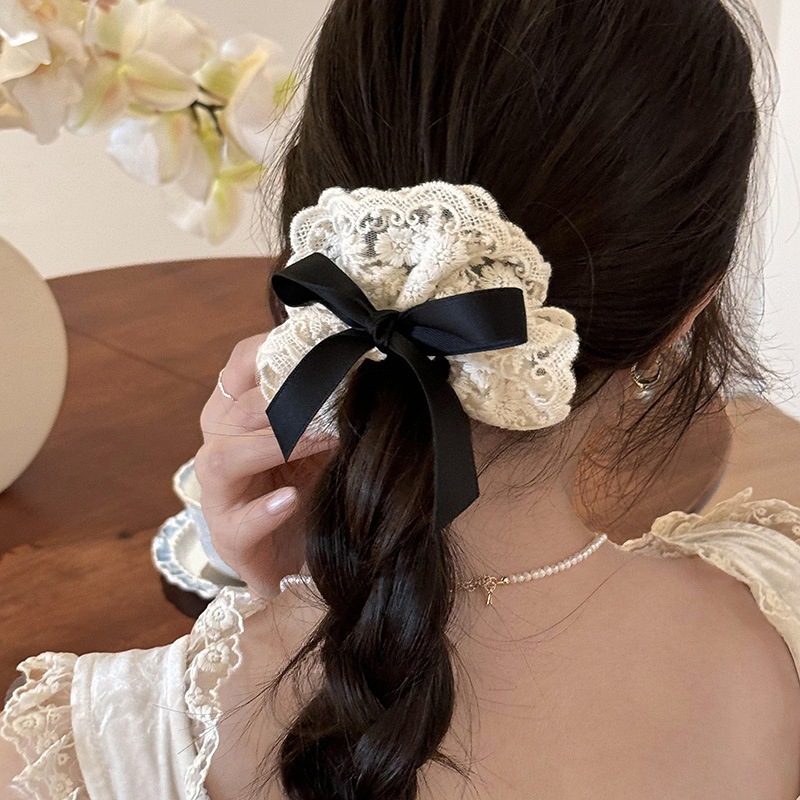 ฝรั่งเศสย้อนยุคสองชั้นโบว์ลูกไ - Lace Ribbon Trim บทวิจารณ์และราคา