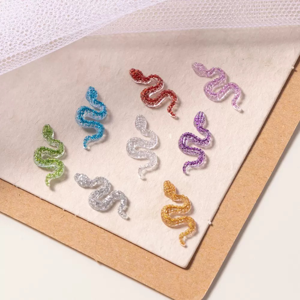 จี้เรซิ่นรูปงูการ์ตูนวิบวับขนา - Embellishment Glue Craft บทวิจารณ์และราคา