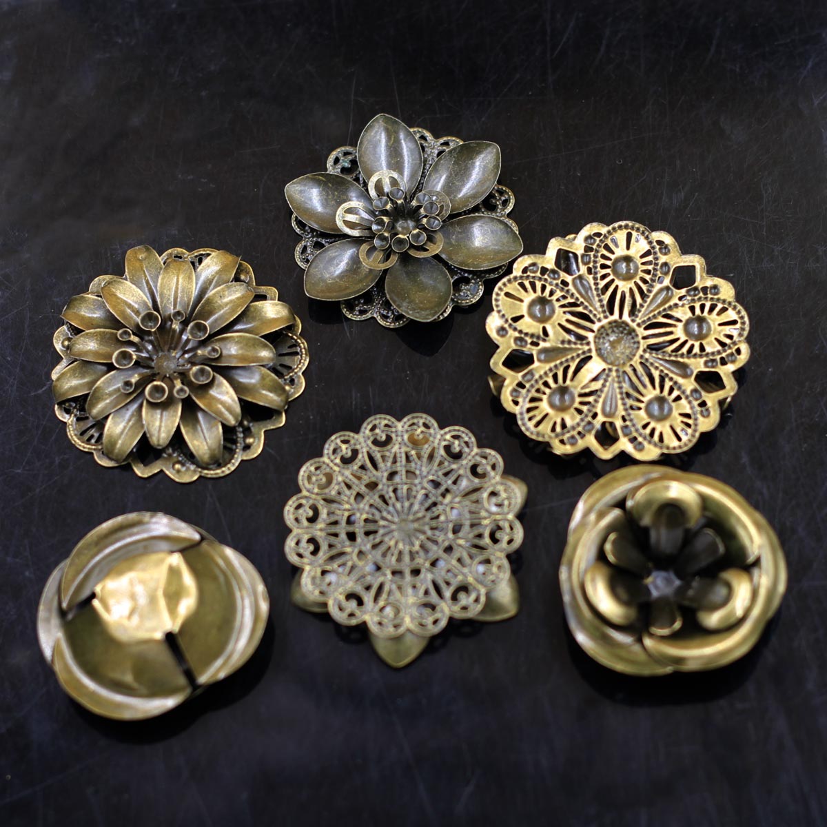 6 ชิ้น Embellishments ผสมดอกไม - Embellishment Crafts บทวิจารณ์และราคา