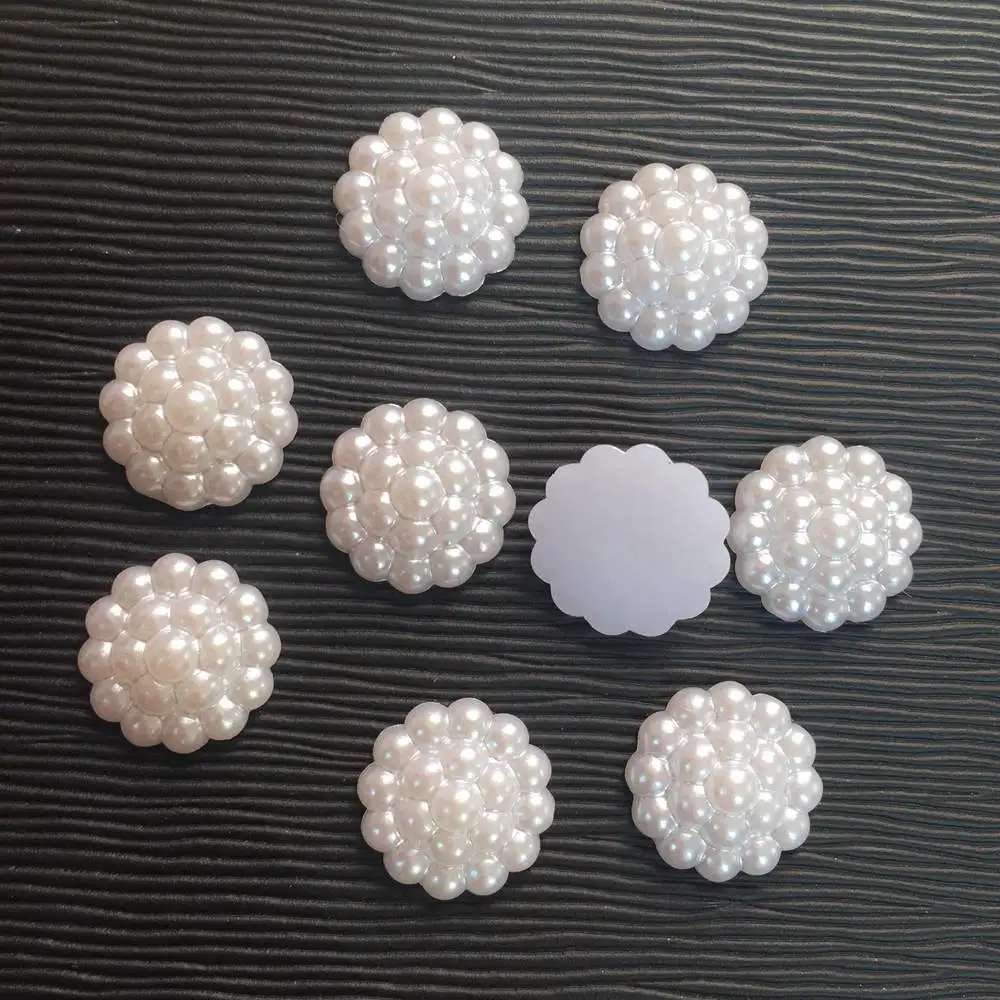 80 ชิ้น/ล็อต ไข่มุกแบนสำหรับงา - Embellishment Glue Craft บทวิจารณ์และราคา
