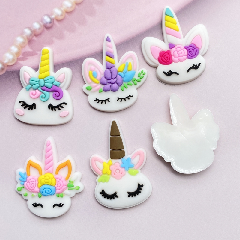 12Pcs มินิน่ารักยูนิคอร์น PVC  - Embellishment Glue Craft บทวิจารณ์และราคา